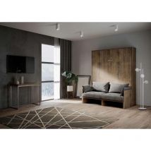 Les Tendances - Letto stile francese a scomparsa 140 cm verticale Noce kentaro sofa'