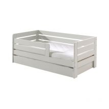 Letto Vipack Ted 70x140 con rete e cassetto - Bianco