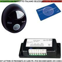 Lettore Card Magnetica O Tessera Decodifica Il Rfid Ip55 Centralina Morx Bluebus Riconosce Memorizza 255 Codici Luce Rossa E Beep Conferma La Lettura 