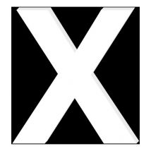 Lettre Décorative Plexiglass Blanc.- x - 20 cm