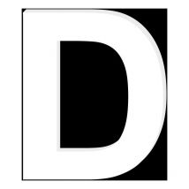 Lettre Décorative Plexiglass Blanc.- D - 15 cm