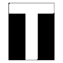 Lettre Décorative Plexiglass Blanc.- T - 15 cm