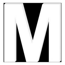 Lettre Décorative Plexiglass Blanc.- m - 10 cm