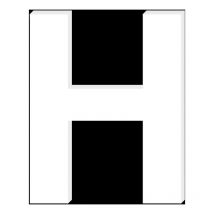 Lettre Décorative Plexiglass Blanc.- h - 25 cm