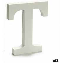 Pincello - Lettre en bois t white (1.8 x 21 x 17 cm) (12 pièces)