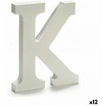 Pincello - Lettre k en bois white (1.8 x 21 x 17 cm) (12 pièces)