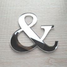 Lettre Miroir Argent Décorative Plexiglass.- & - 15 cm