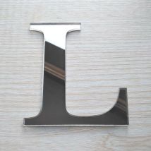 Lettre Miroir Argent Décorative Plexiglass.- l - 15 cm