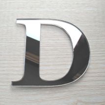 Lettre Miroir Argent Décorative Plexiglass.- d - 15 cm