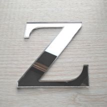 Lettre Miroir Argent Décorative Plexiglass.- z - 10 cm