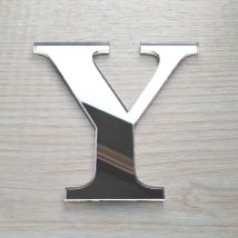 Lettre Miroir Argent Décorative Plexiglass.- y - 10 cm