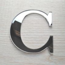 Lettre Miroir Argent Décorative Plexiglass.- c - 15 cm