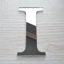 Lettre Miroir Argent Décorative Plexiglass.- i - 10 cm