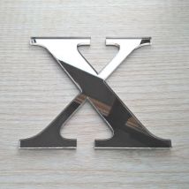 Lettre Miroir Argent Décorative Plexiglass.- x - 15 cm