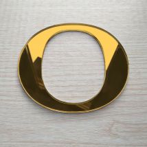 Lettre Miroir Or Décorative Plexiglass.- o - 15 cm