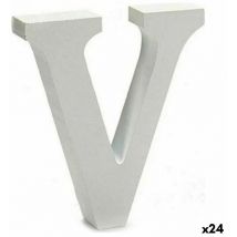 Lettre v 2 x 11 cm bois white (24 pièc.)