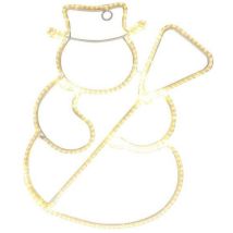 Leuchtende Weihnachtsdeko Indoor/outdoor Schneemann H47cm 288 Warmweiße Leds Transparentes Kabel 5m Blachère Illumination