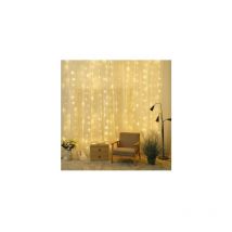 Leuchtender LED-Vorhang 3 x 1 m, warmes Licht