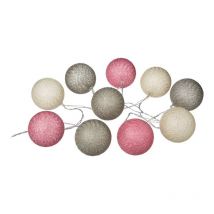 Leuchtgirlandenkugel 10pcs Pastellbatterien 6cm Rosa