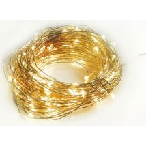 Leuchtkette von Mikro -led -Außenkupferdraht - 500 Micro Led - Bianco Caldo - 8.4 Watt- Lunghezza 55 mt