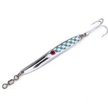 Leurres Paillettes Métal Basse Cuillère Dur Appât Jig Leurre Artificiel Hameçon (Argent 28g)