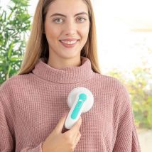 Levapelucchi Elettrico Ricaricabile Clint Max, Elimina Pelucchi da Tessuti e Abbigliamento, Design Senza Fili, Facile da Usare e Pulire, Bianco, In