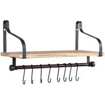 Levede - Floating Shelf Brackets Wall Shelves Mount Display Rack Storage Hook