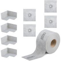Level+ Bandset Dusche Balkon Dichtband Dichtbahn Duschelement Ecken Profi Set G12