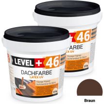 Level+ - level+ Dachfarbe Sockelfarbe elastische Dicht-Polymermembrane L+46 braun - 3KG
