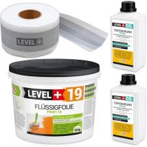 Level+ Dichtset für Duschabdichtung Bad Dichtband Flüssigfolie 12kg SET525