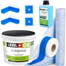 Level+ - Level+ Dichtset Für Duschabdichtung Bad Dichtband Flüssigfolie 7kg Set328