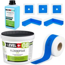 Level+ - level+ Dichtset für Duschabdichtung Bad Dichtband Flüssigfolie 7kg SET345