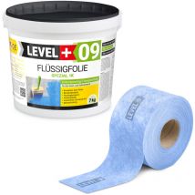 Level+ - level+ Dichtset für Duschabdichtung Bad Dichtband Flüssigfolie 7kg SET73