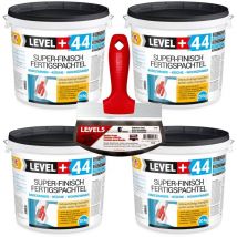 Level+ Fertigspachtel Spachtelmasse L+44 - 80KG + Eimerschaber