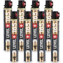 Level+ - Level+ Gaskartusche 165mm 80ml Fuel Cell Ersatzgas Für Nagler L+165 Rot - 8 St.