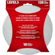 Schleifscheiben 10-pack 120 Körnung Für 9" 5-346 - Level5