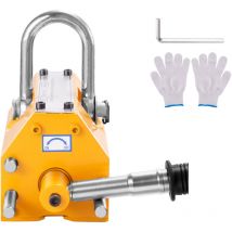 Mophorn - Leveur magnétique capacité de traction de 4 400 lb/2 000 kg, facteur de sécurité de 2,5, néodyme et acier, aimant de levage avec