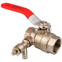 1/2 Inch Levier de robinet tournant sphérique de l'eau en ligne filetage femelle