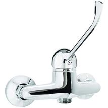 Robinet de douche chromé – Mitigeur de baignoire – Finition métal, Entraxe, Matières – REMER