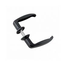 Poignée béquille pour porte basculante - noire