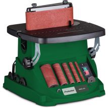 Holzstar - Levigatrice a mandrino e nastro obss 100 (piano di lavoro inclinabile 0°-45°, motore da 450 watt, incl. manicotti abrasivi + nastro