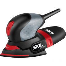 Skil - Levigatrice multifunzione (Octo) 7207 (levigatrice incl. aspirazione polvere + sacchetto per la polvere, cambio carta vetrata, sistema in