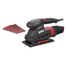 Skil - Levigatrice orbitale 7374 aa (potenza nominale 160 w, levigatrice con sacchetto per la polvere + fogli abrasivi, sistema in velcro + supporto