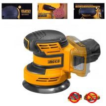 Levigatrice rotorbitale a batteria Litio 20V professionale Solo corpo Ingco CROSLI2001