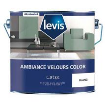 Ambiance Velours Color Peinture Acrylique Murs - Intérieur Finition: Mat - Couleur: Blanc - Conditionnement: 2.5L - Levis