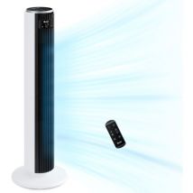 Ventilatore a Torre 20 dB, Potente 7.9m/s, Ventilatore Silenzioso per la Camera da Letto, Risparmio Energetico 26W, 4 Modalità, 12 Velocità,