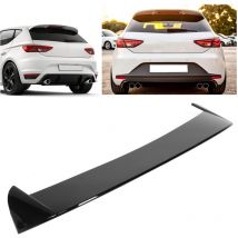 Lèvre de Protection de becquet de Toit arrière pour Seat Leon 5F Mk3 5 Portes 2013-2020 Noir Brillant