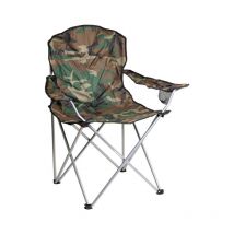 Linder Exclusiv Klappstuhl – Campingstuhl mit Armlehnen & Angelstuhl mit Getränkehalter, bis 120 kg Camouflage Faltbar Stuhl, Gartenstuhl