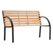 Linder Exclusiv Gartenbank 2-Sitzer Parkbank bid 150 Kg mit Rückenlehnen Gartenmöbel Holzbank MC4350 122x80x60 cm