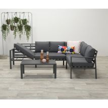 Variable Aluminium-Ecklounge 'Concord' inklusive Tisch, rechts - Garden Impressions